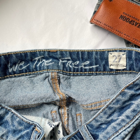 We the Free Bailey High-rise Rigid Denim Miniskirt Raw Cut-off Hem 27 - Picture 4 of 6